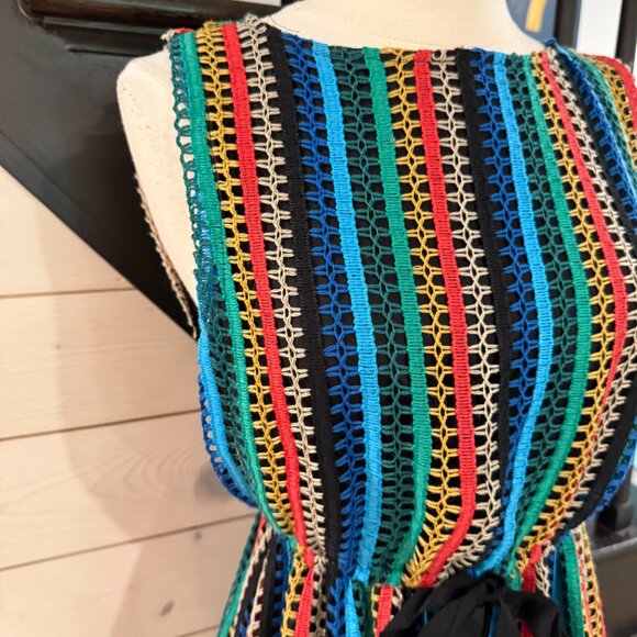 Eve Franco X Anthropologie Rainbow Crochet Midi Dress NWOT Size 0 (XS) - Picture 12 of 16